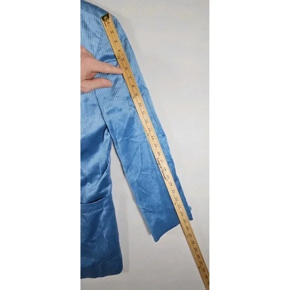Vintage Gianni Versace Blue Corduroy Suit Jacket Size 52 Made In Italy